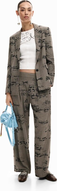 Desigual Bleiser pruunikashall / antratsiit / must