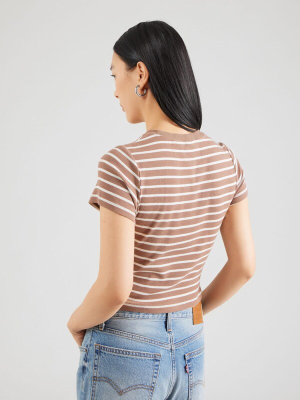 LEVI'S  Särk 'Essential Sporty Tee' helepruun / valge