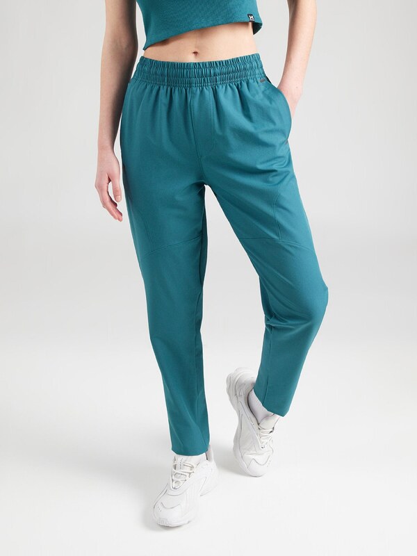 UNDER ARMOUR Spordipüksid 'Unstoppable' smaragdroheline / must