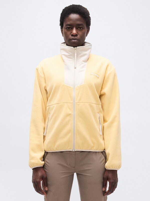 COLUMBIA Funktsionaalne fliisjakk 'Sequoia Grove' kollane / täisvalge