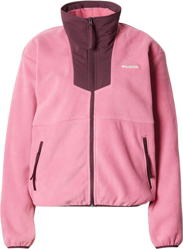 COLUMBIA Sportlik trikoojakk 'Sequoia Grove' bordoo / helepunane