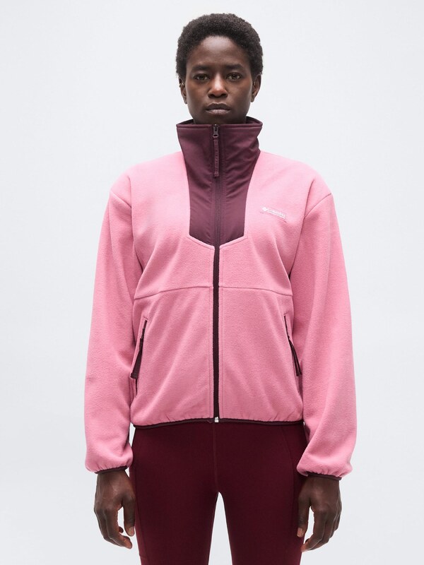 COLUMBIA Sportlik trikoojakk 'Sequoia Grove' bordoo / helepunane