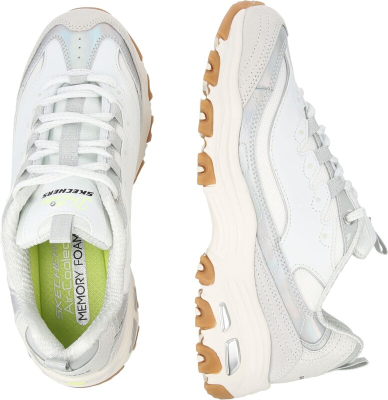 SKECHERS Madalad ketsid 'DAZZLING SHINE' helehall / hõbe / valge