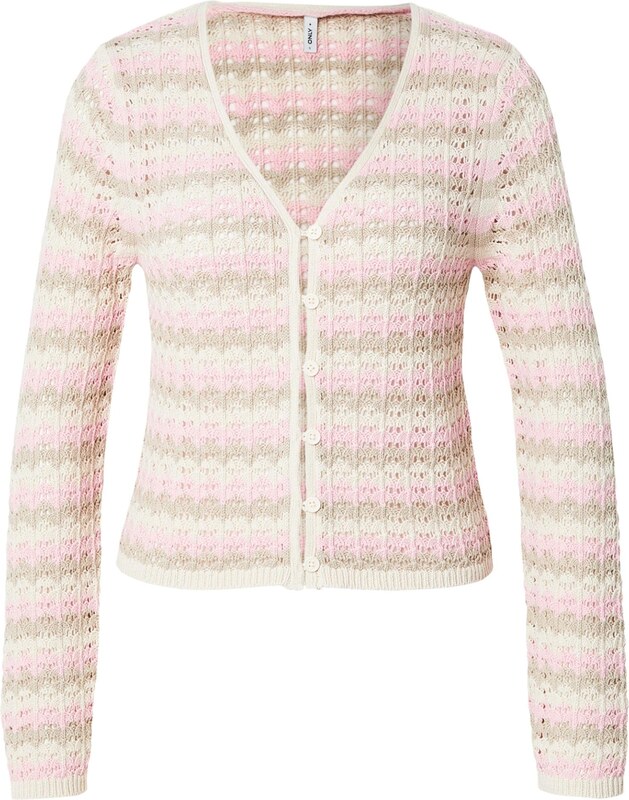 ONLY Kampsun 'ONLASA' hall / roosa / valge