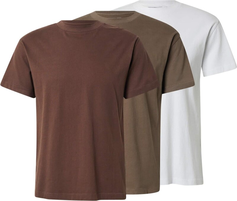 Abercrombie & Fitch Särk 'ESSENTIAL' kastanipruun / umbra / valge