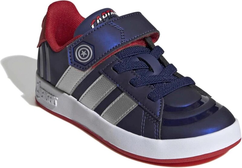 ADIDAS SPORTSWEAR Ketsid 'GRAND COURT CAPT AMERICA' tumesinine / tumepunane / hõbe