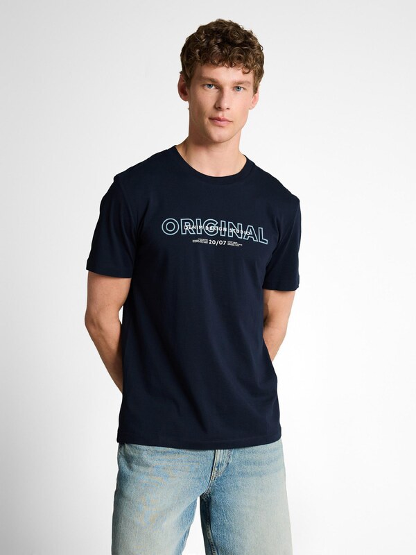 TOM TAILOR DENIM Särk mariinsinine / helesinine / valge