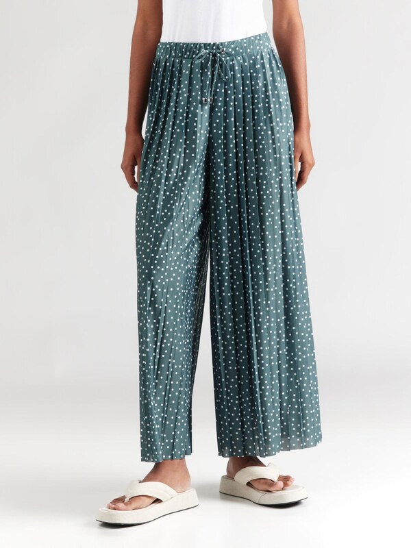 ABOUT YOU Püksid 'Viviana' petrooleum / valge