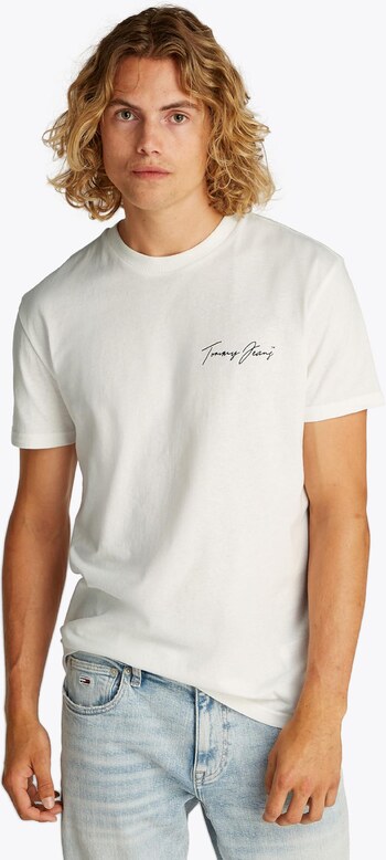 Tommy Jeans Särk 'NOVELTY' kreem / safiir / helepunane / must