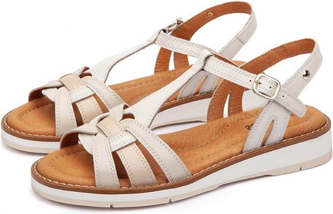 PIKOLINOS Rihmik 'Roquetas' kreem / täisvalge