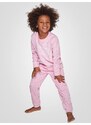 Muydemi pehme laste pidžaama "Boss Girl Light Pink - White - Grey"
