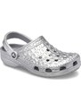 Crocs Classic Metallic Crocskin Clog 209093 Silver