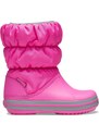 Crocs Kids' Winter Puff Boot Electric Pink/Light Grey