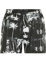 Calvin Klein Swimwear Ujumispüksid mündiroheline / must / valge