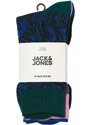 JACK & JONES Sokid 'JACTODD FLOWER' sinine / öösinine / kuusk / roosa
