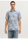 JACK & JONES Triiksärk 'JJHonolulu' beež / mariinsinine / taevasinine / pruun
